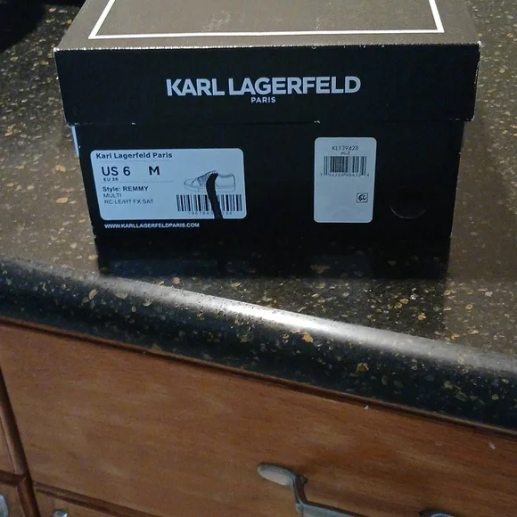 Women's White Sneakers with Multicolor Strap Karl Lagerfeld New - Picture 11 of 11